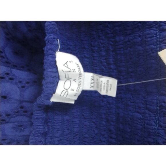 Sofia Jeans Womens 3X Blue Peplum Tank Top New with Tags - Picture 6 of 11